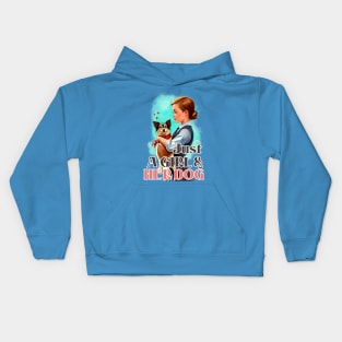 Just a Girl and Her Dog Kids Hoodie